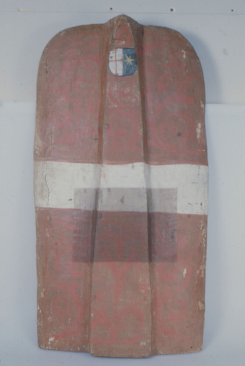 Archer's Shield (Pavise), Wood, gesso, pigment, Austrian, Klausen