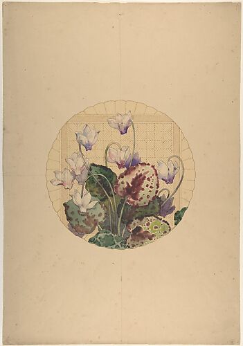 Design for a Plate with Cyclamens