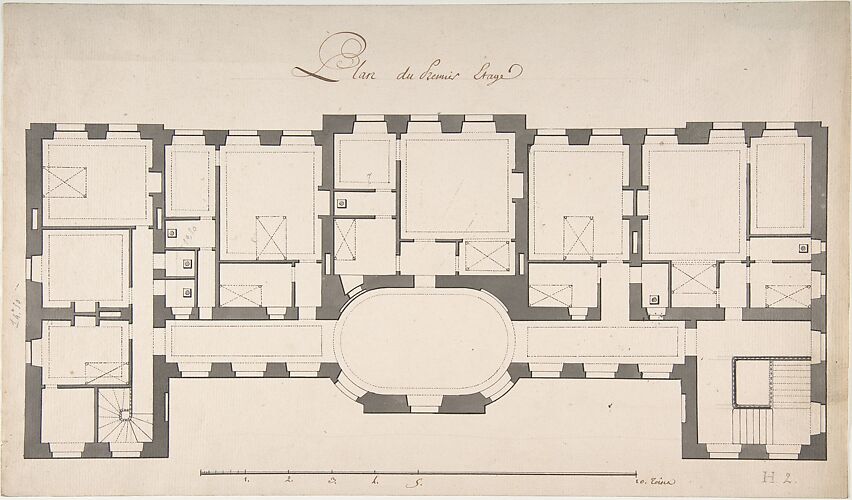 Ground Plan for Second Floor of a Palace