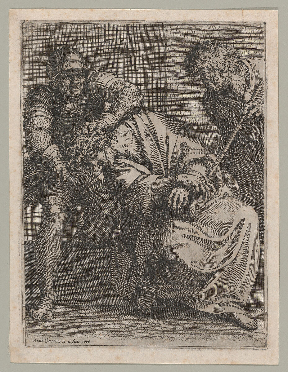 Christ Crowned with Thorns, Annibale Carracci (Italian, Bologna 1560–1609 Rome), Etching 
