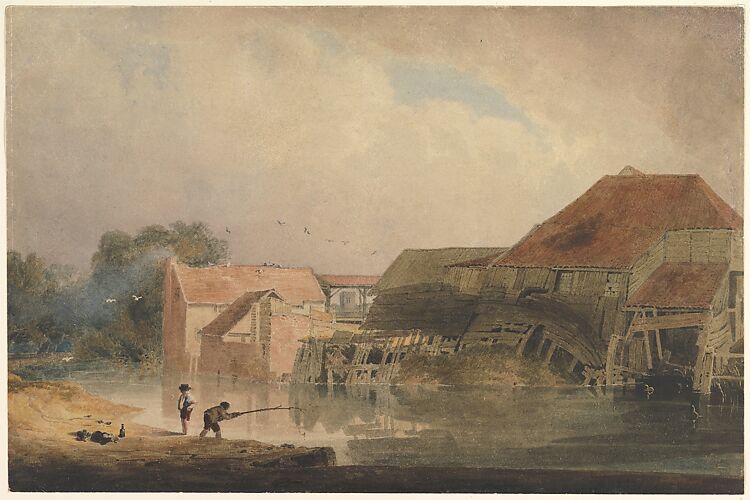 Riverside Scene (Old Mill)