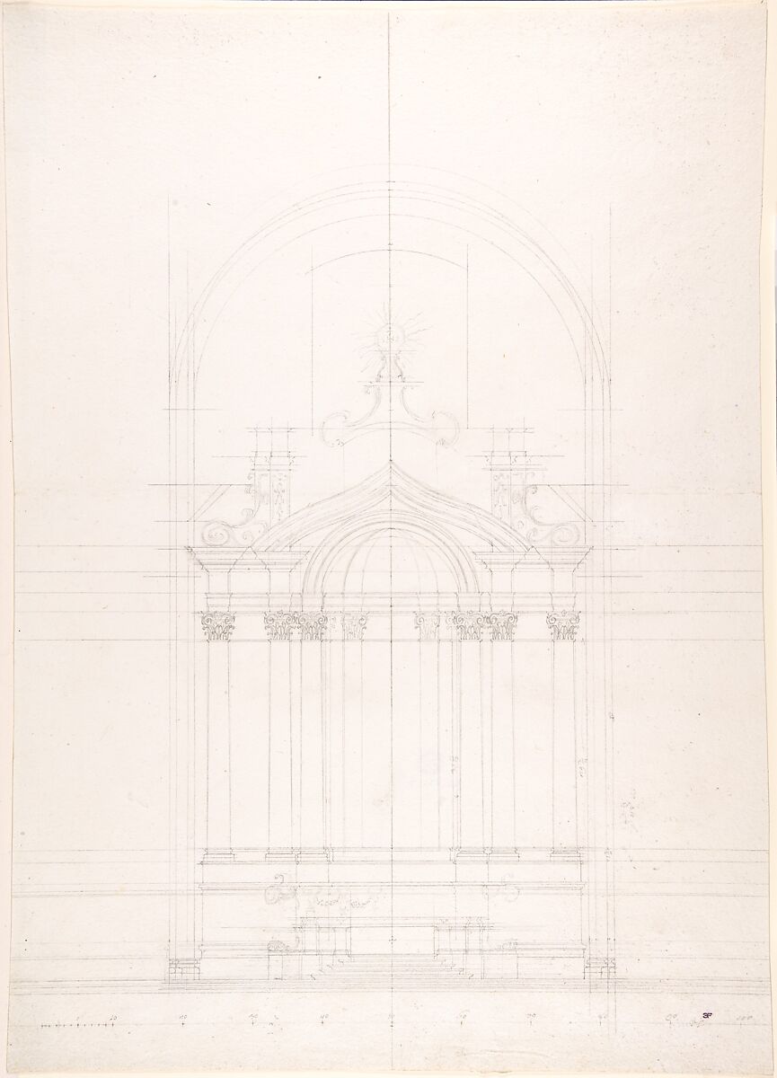 Luigi Vanvitelli | Design for the high altar of the Gesù Nuovo, Naples ...