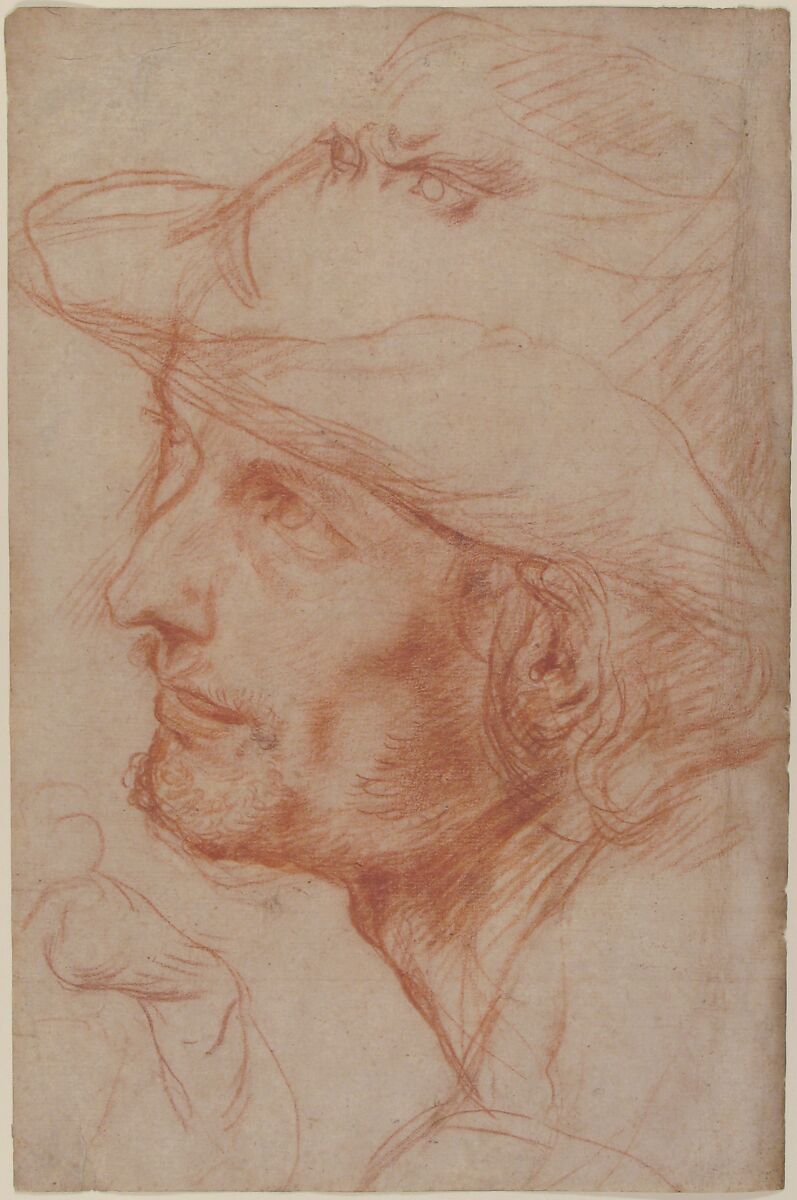 Head of a Man, Antonio d'Enrico Tanzio (Tanzio da Varallo) (Italian, Riale d'Alagna 1575/80–1632/33 Novara), Red chalk