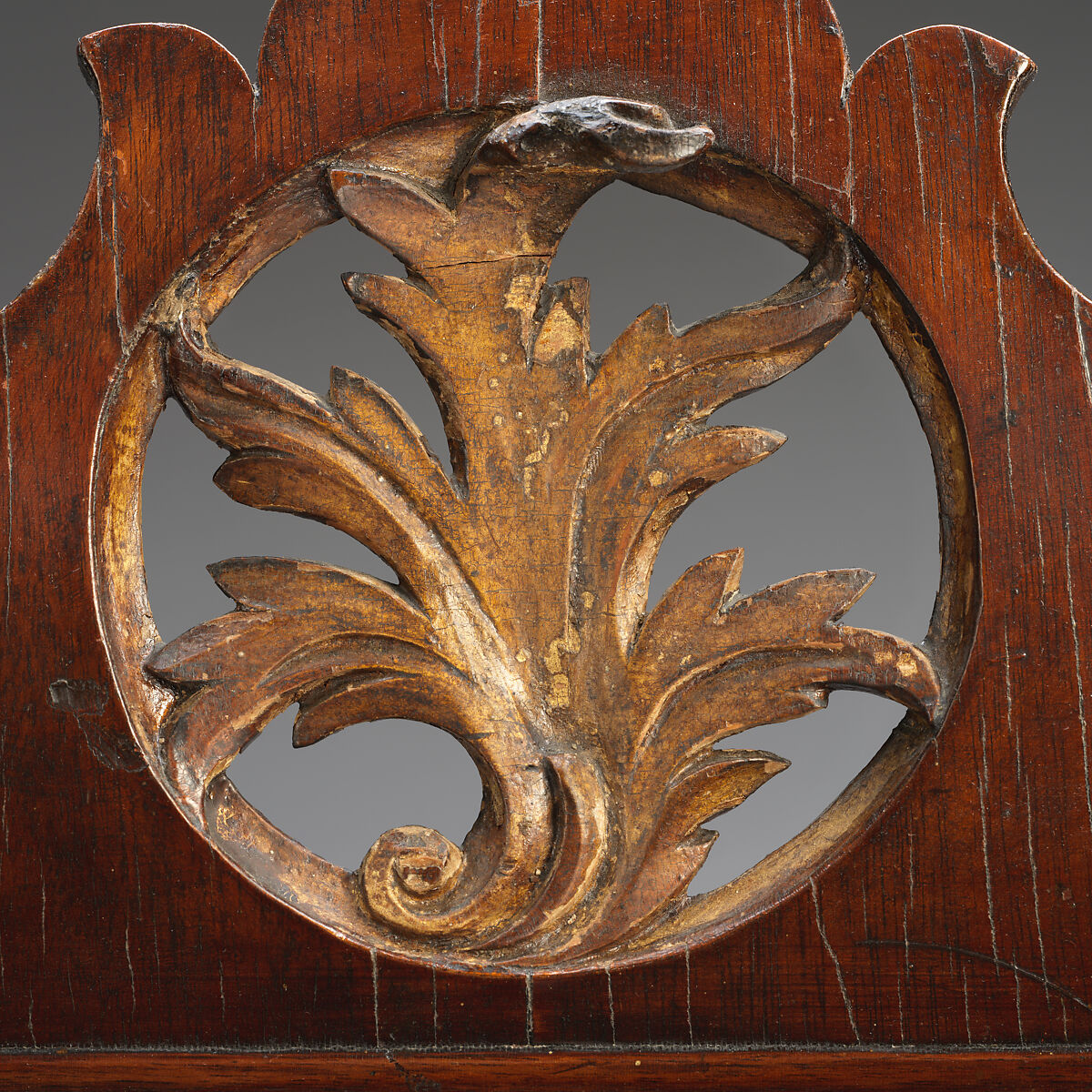 Dressing Glass and Box, Walnut, walnut veneer, white pine; mirror glass; brass, American