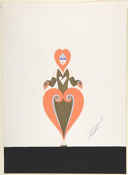 Le Décolleté en Coeur, Erté (Romain de Tirtoff) (French (born Russia), St. Petersburg 1892–1990 Paris) 