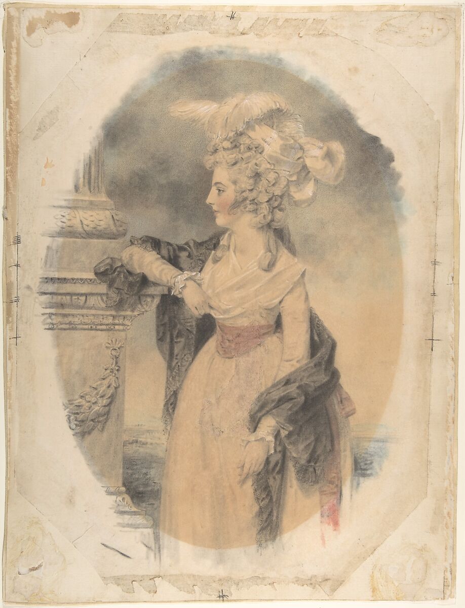 Elizabeth Ford, later Lady Colville of Culross, John Downman (British, Eynesbury, Huntingdonshire 1749–1824 Wrexham, Wales), Watercolor, colored chalk, and graphite 