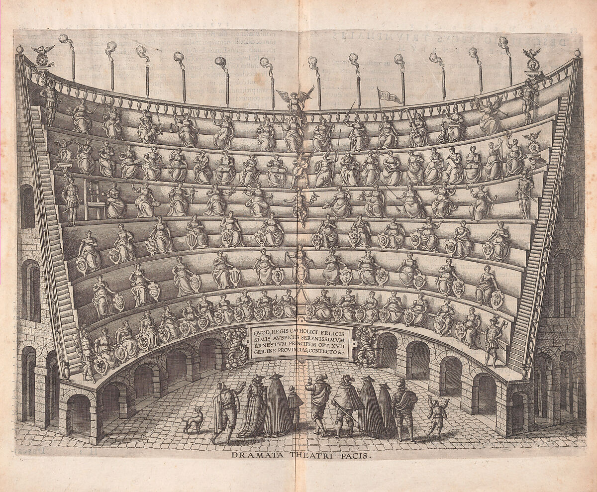 Descriptio Publicae Gratulationis Spectaculorum et Ludorum, in Advent Sereniss. Principis Ernesti Archiducis Austriae ...  (Entry of Ernest, Archduke of Austria, into Antwerp, July 18, 1594), Peeter van der Borcht  Netherlandish, Engraving