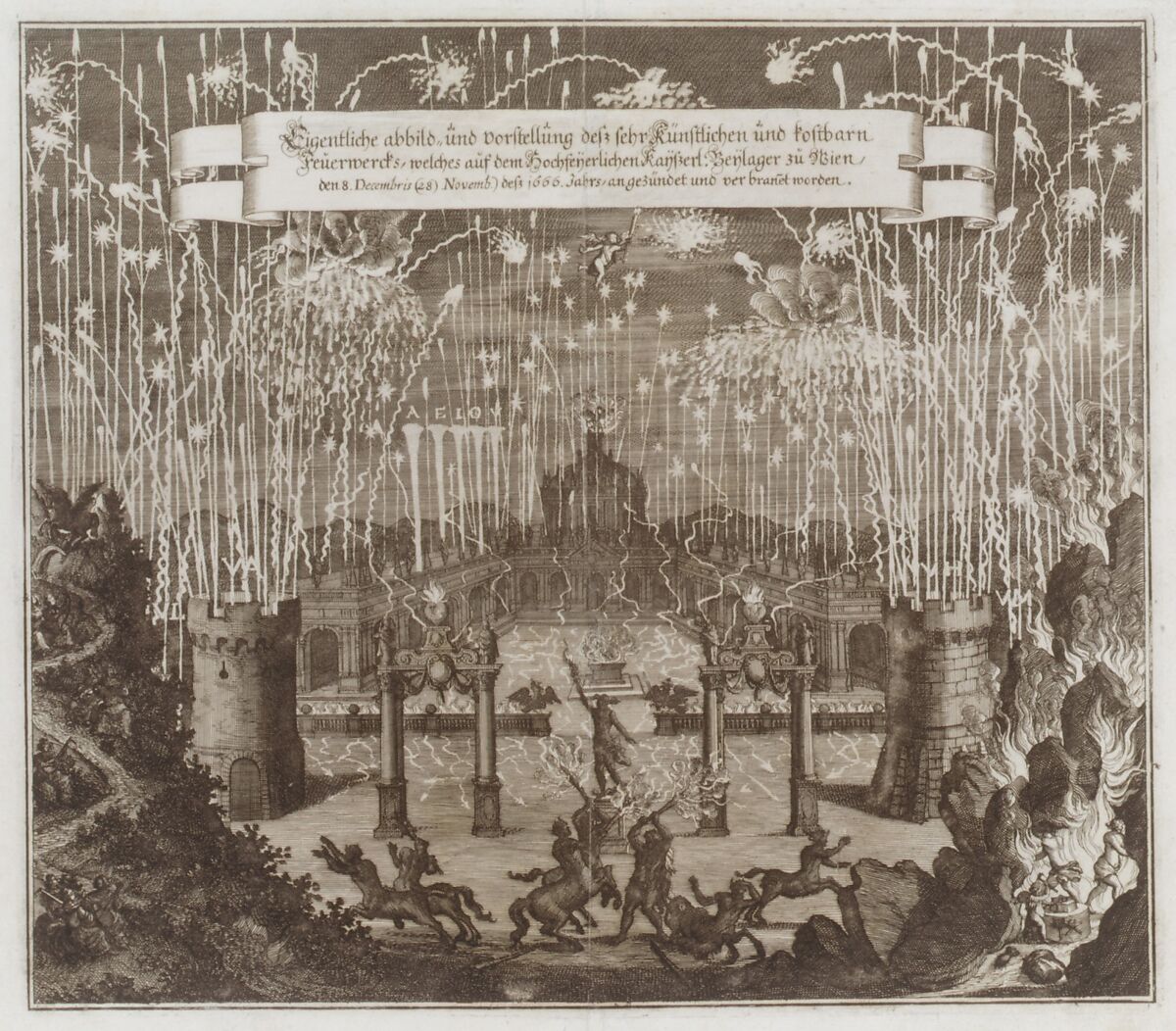 Birth and Christening of Frederick, Duke of Württemberg, Stuttgart, March 17, 1616, Matthäus Merian the Elder (Swiss, Basel 1593–1650 Schwalbach), Etching 