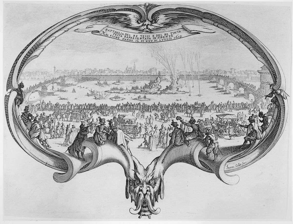 L'Eventail (The Fan), Jacques Callot (French, Nancy 1592–1635 Nancy), Etching and engraving; second state of two