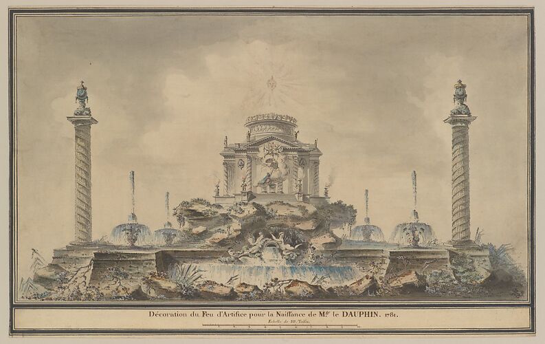Design for the Fireworks Display in Paris for the Birth of the Dauphin in 1781