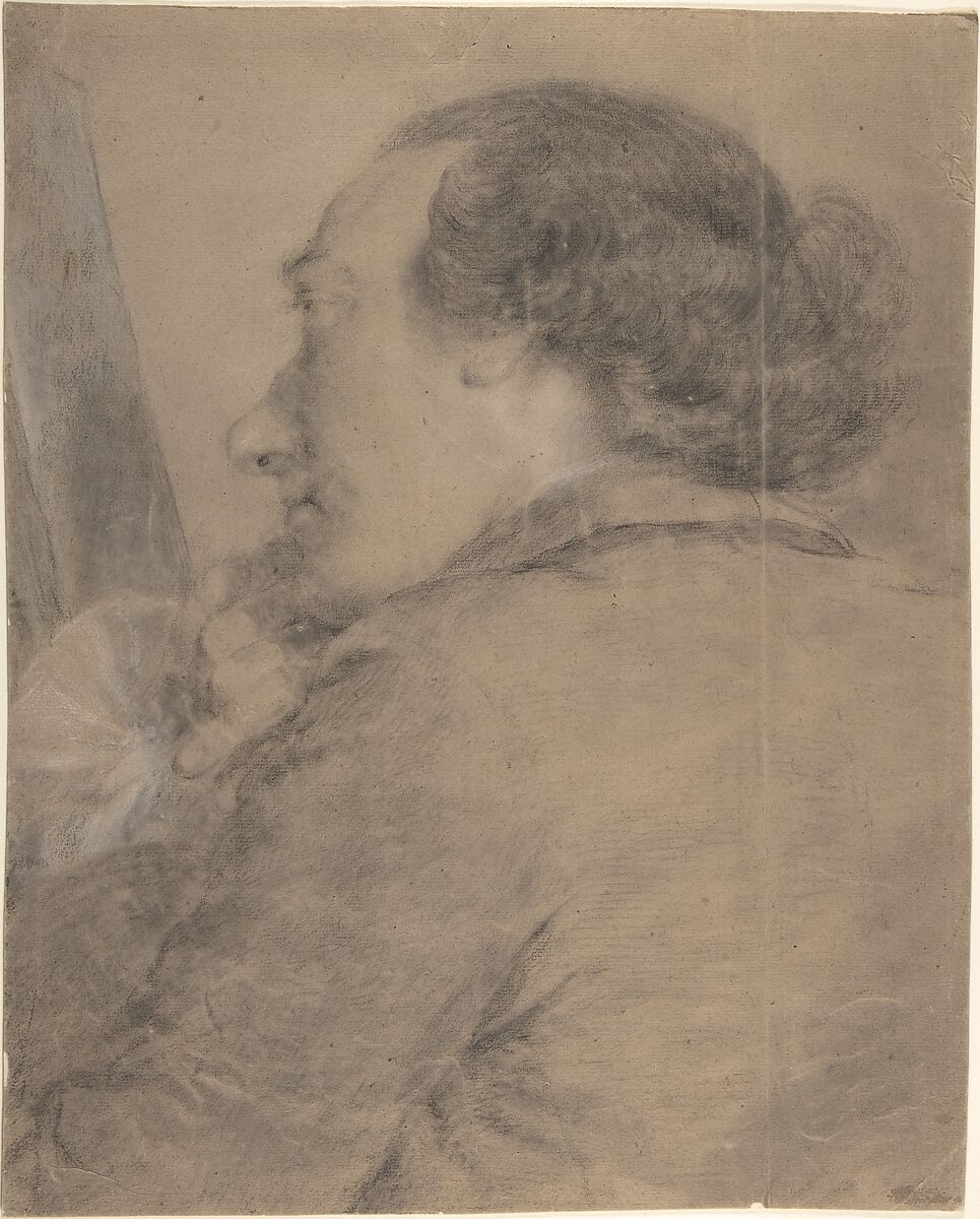 Portrait of a man, Thomas Frye (Irish, Edenderry 1710/11–1762 London), Black and white chalk on beige paper 