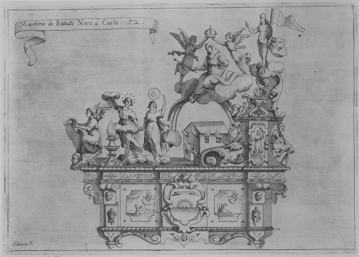 Il Fuoco Trionfante...della Traslatione della Miracolo...La Madona Del Fuoco...li xx di Ottobre MDCXXXVI, Floriano dal Buono (Italian), Engraving 