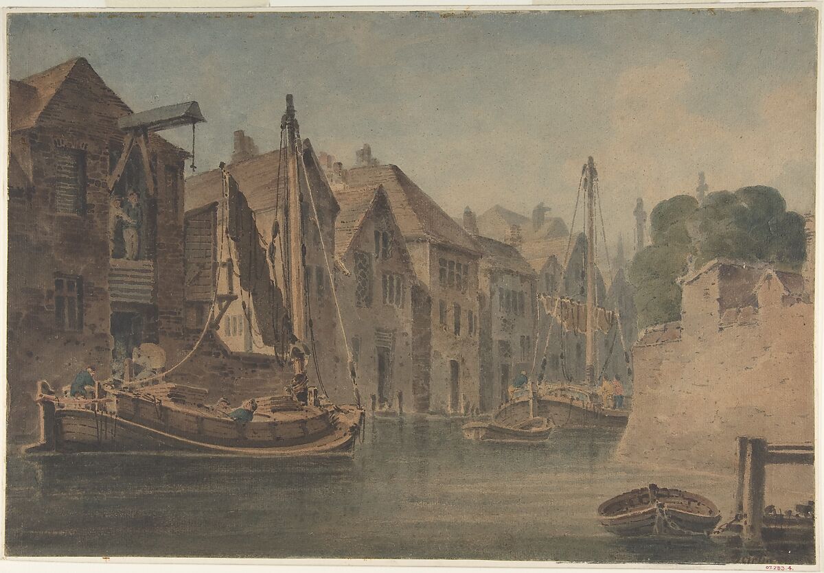 River at Norwich, Anonymous, British, 19th century, Watercolor 