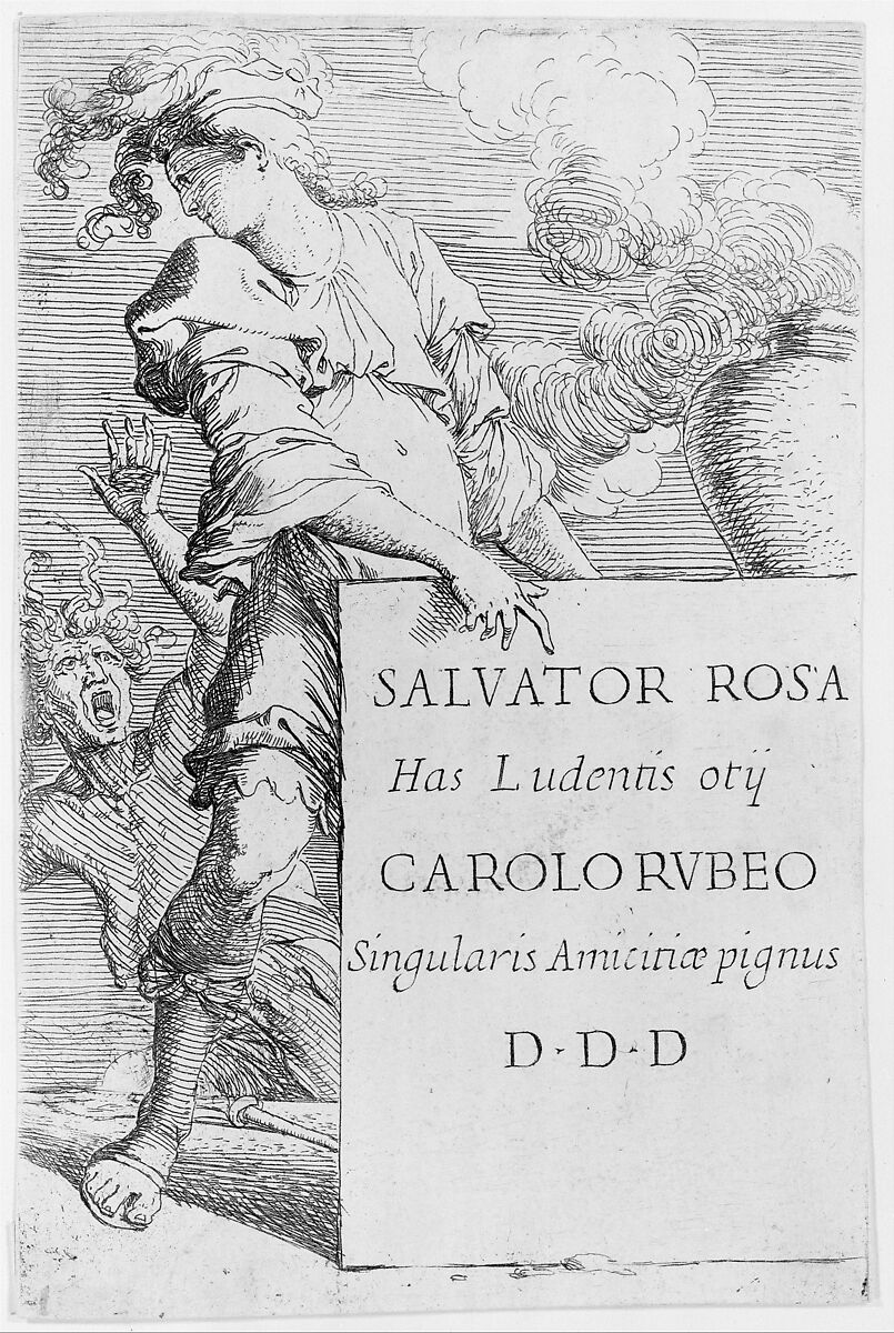 Frontispiece for "Figurine", Salvator Rosa (Italian, Arenella (Naples) 1615–1673 Rome), Etching