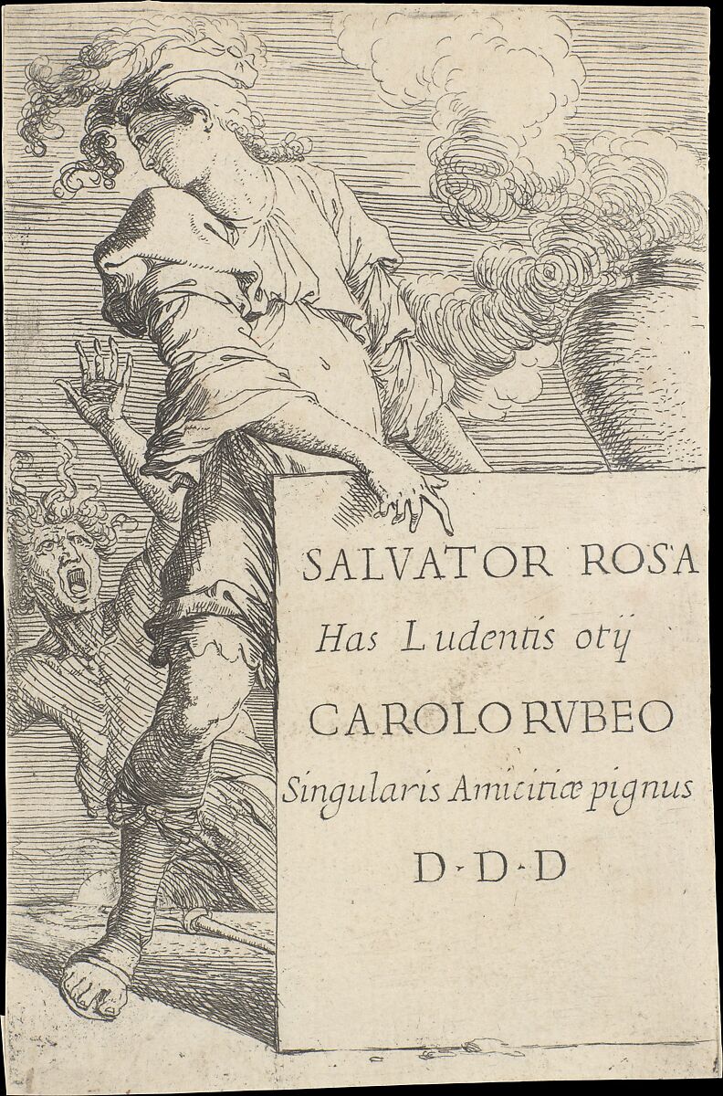Frontispiece for "Figurine", Salvator Rosa (Italian, Arenella (Naples) 1615–1673 Rome), Etching 