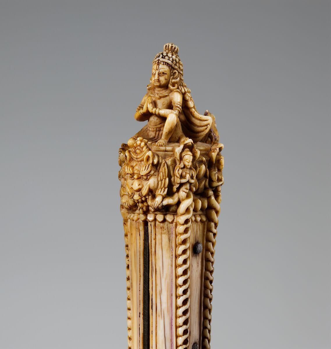 Dagger with Sheath, Ivory (elephant), steel, silver, gold, Nepalese
