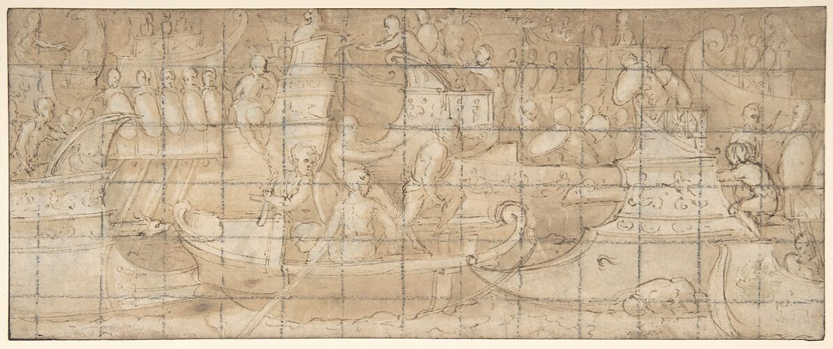 Antique Naval Battle (recto); A Battle Scene (verso)