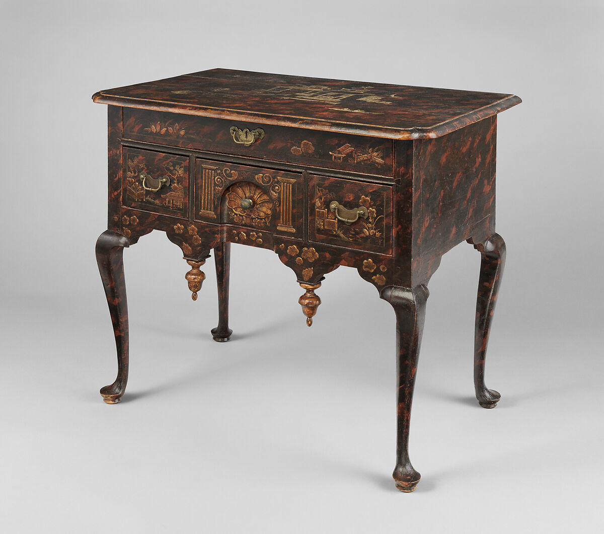 Dressing table, Japanned maple, white pine, American