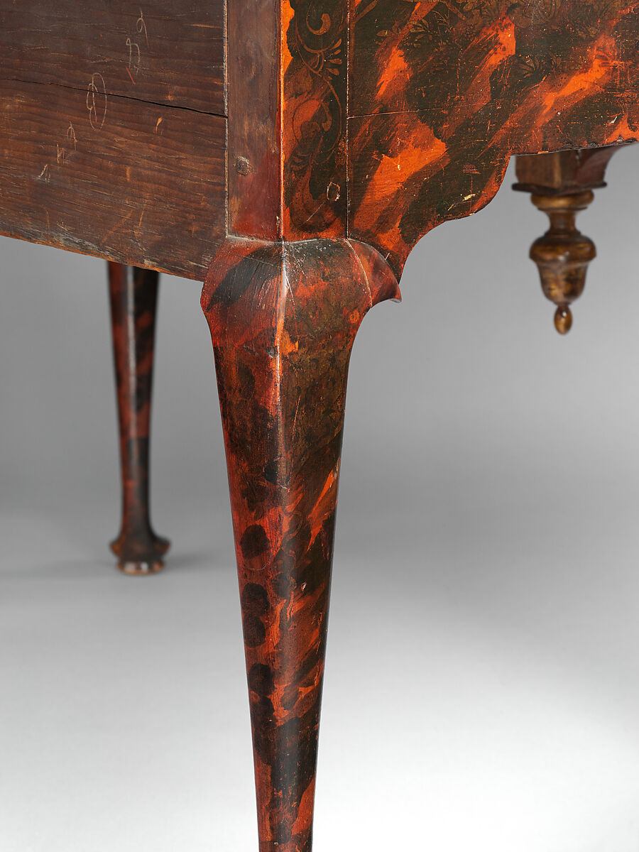 Dressing table, Japanned maple, white pine, American