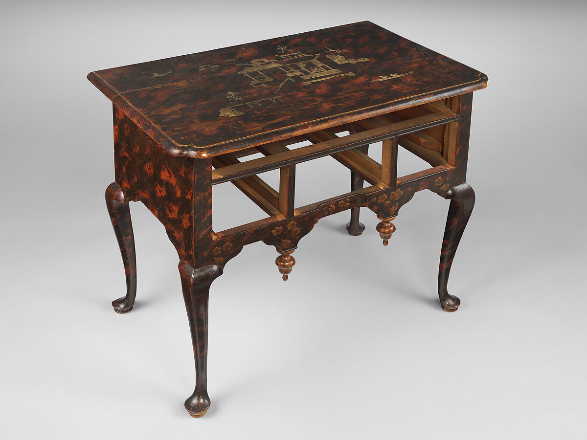 Dressing table, Japanned maple, white pine, American