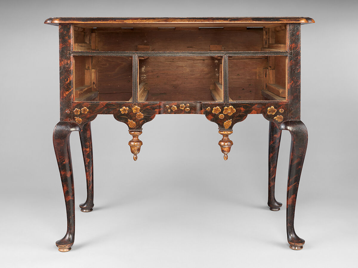 Dressing table, Japanned maple, white pine, American