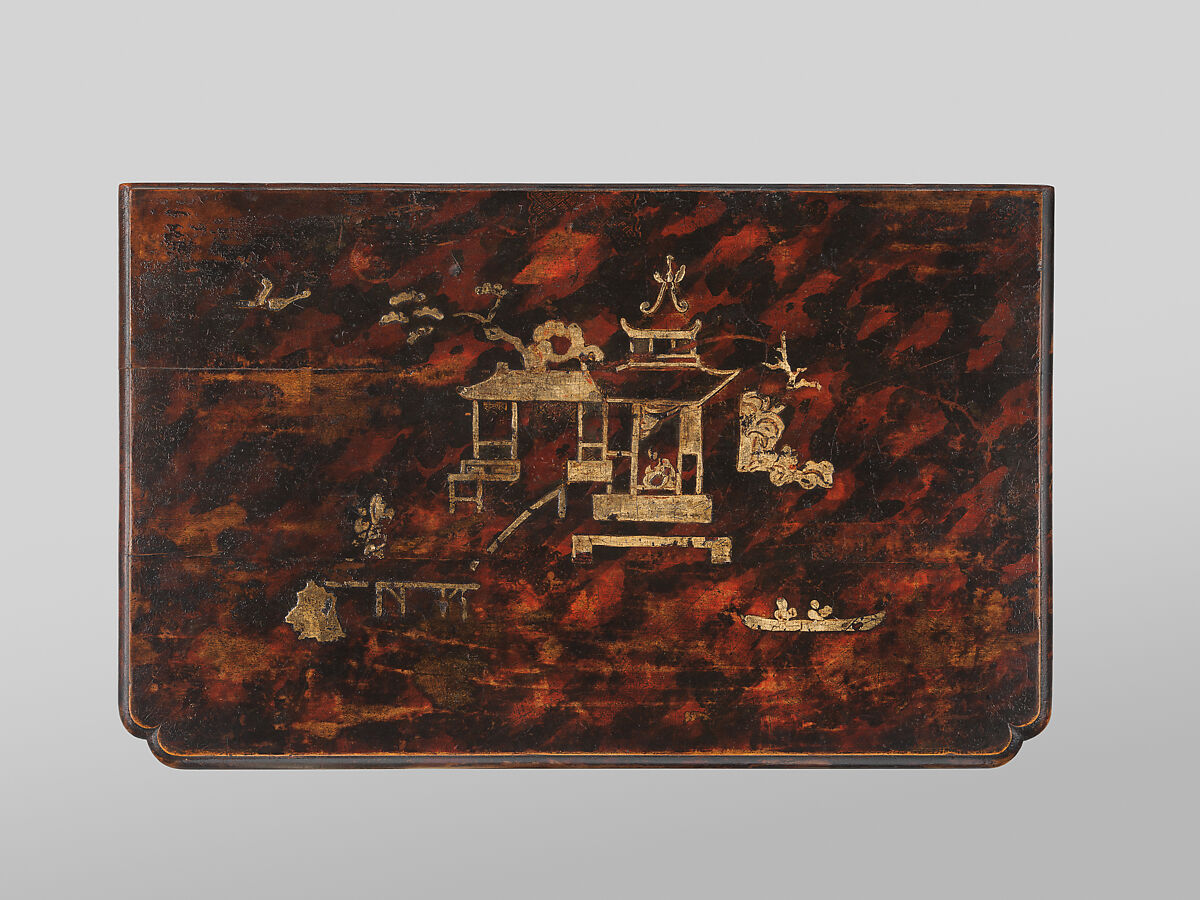 Dressing table, Japanned maple, white pine, American