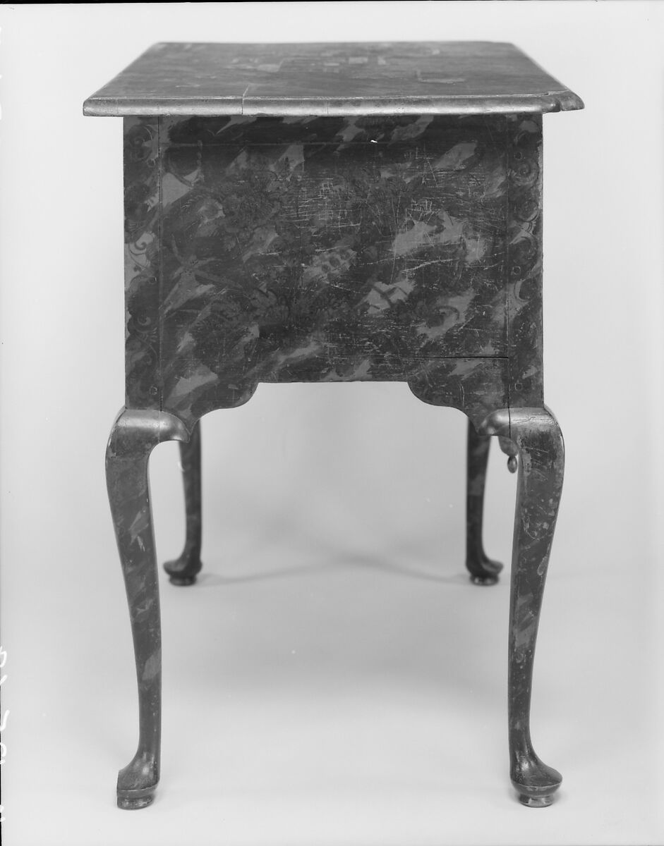 Dressing table, Japanned maple, white pine, American