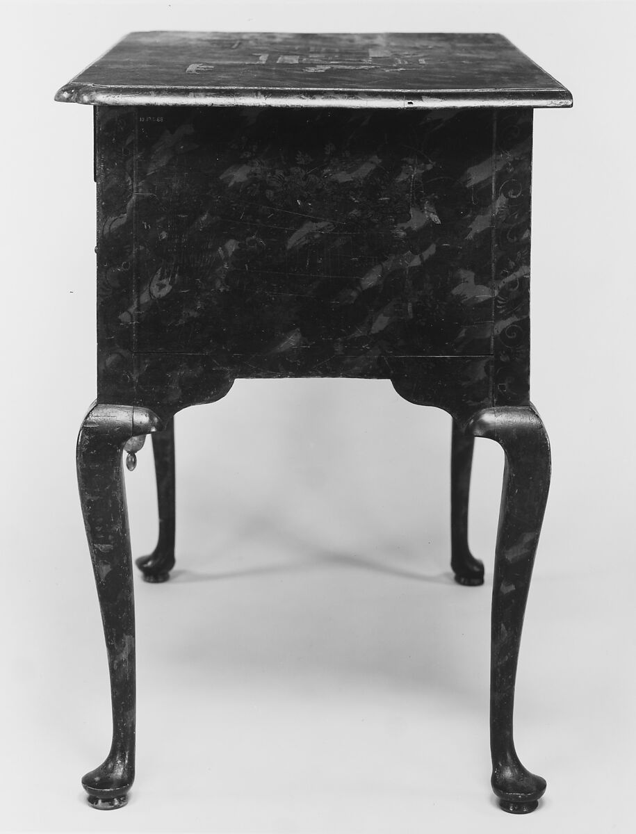 Dressing table, Japanned maple, white pine, American