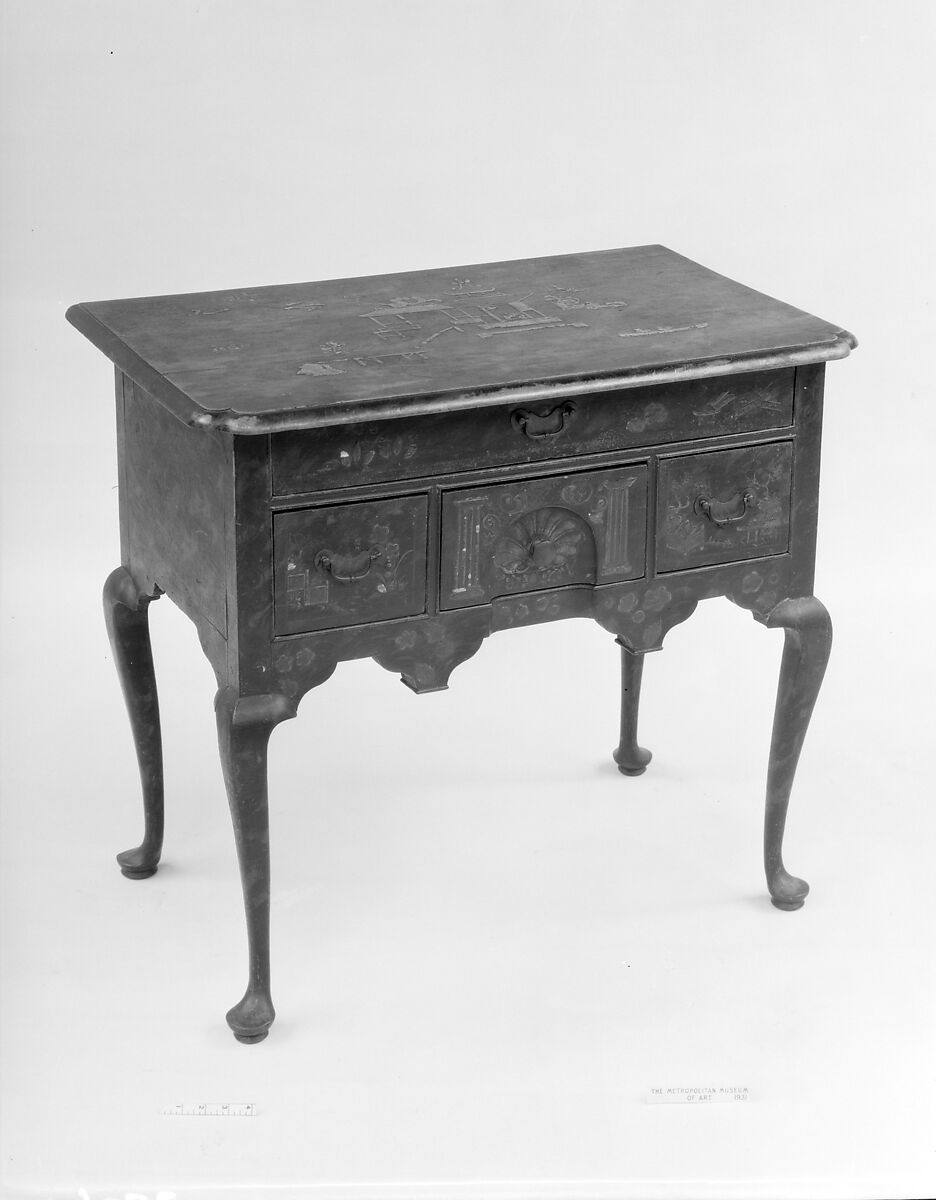 Dressing table, Japanned maple, white pine, American