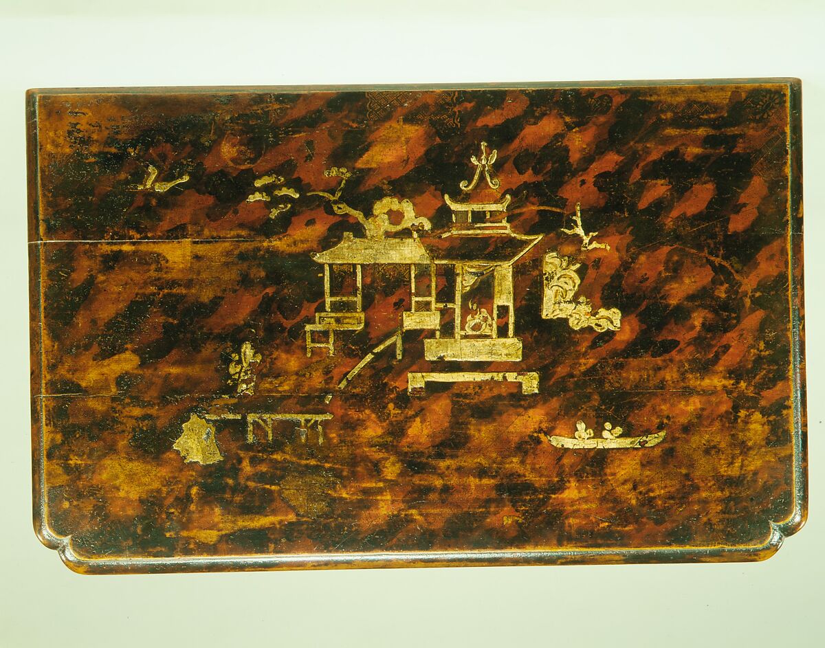 Dressing table, Japanned maple, white pine, American