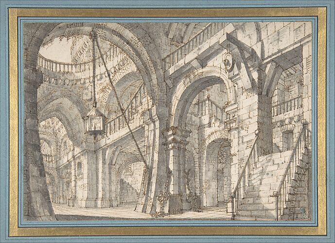 Perspective for a Stage Set with Stairs and Arches