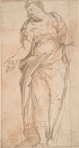 Draped Male Figure Gesturing