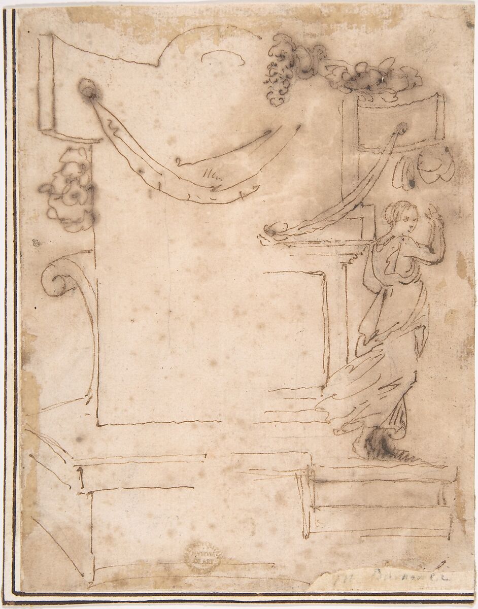 Sketches, Anonymous, Italian, 16th century (Italian, active Central Italy, ca. 1550–1580), Pen and brown ink 