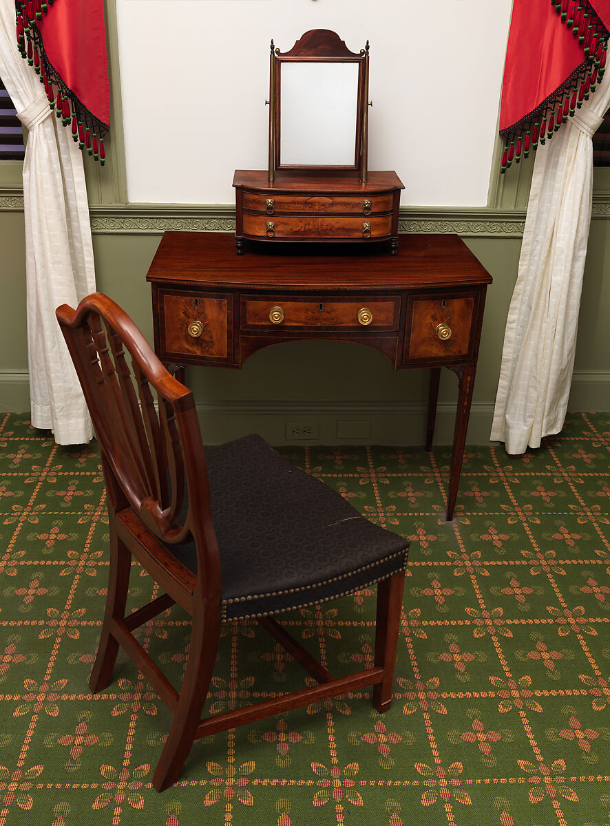 Dressing table, Mahogany, birch veneer, basswood with white pine, American