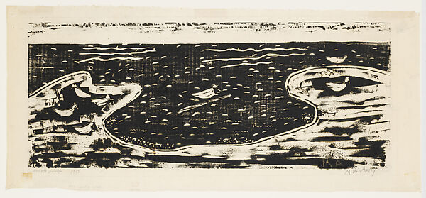 Birds and Sea, Milton Avery (American, Altmar, New York 1885–1965 New York), Woodcut 