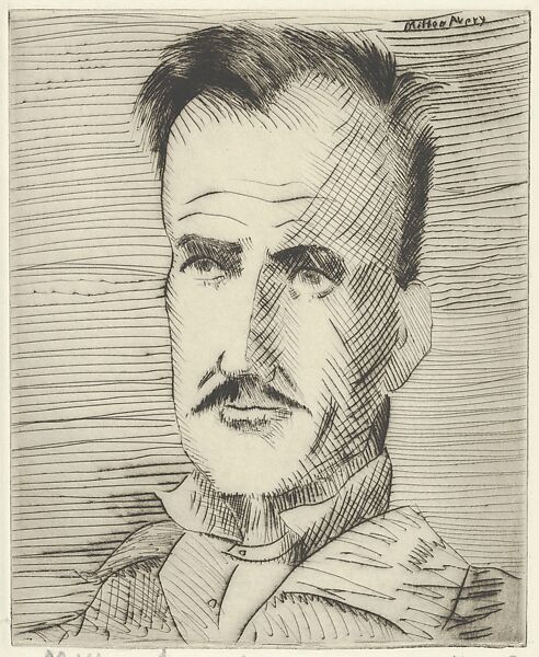 Self-Portrait, Milton Avery (American, Altmar, New York 1885–1965 New York), Drypoint 