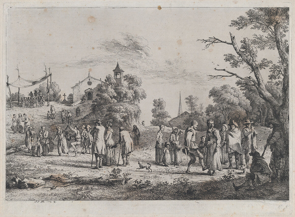 Village Festival, Jean Jacques de Boissieu (French, Lyons 1736–1810 Lyons), Etching; fourth state of four 
