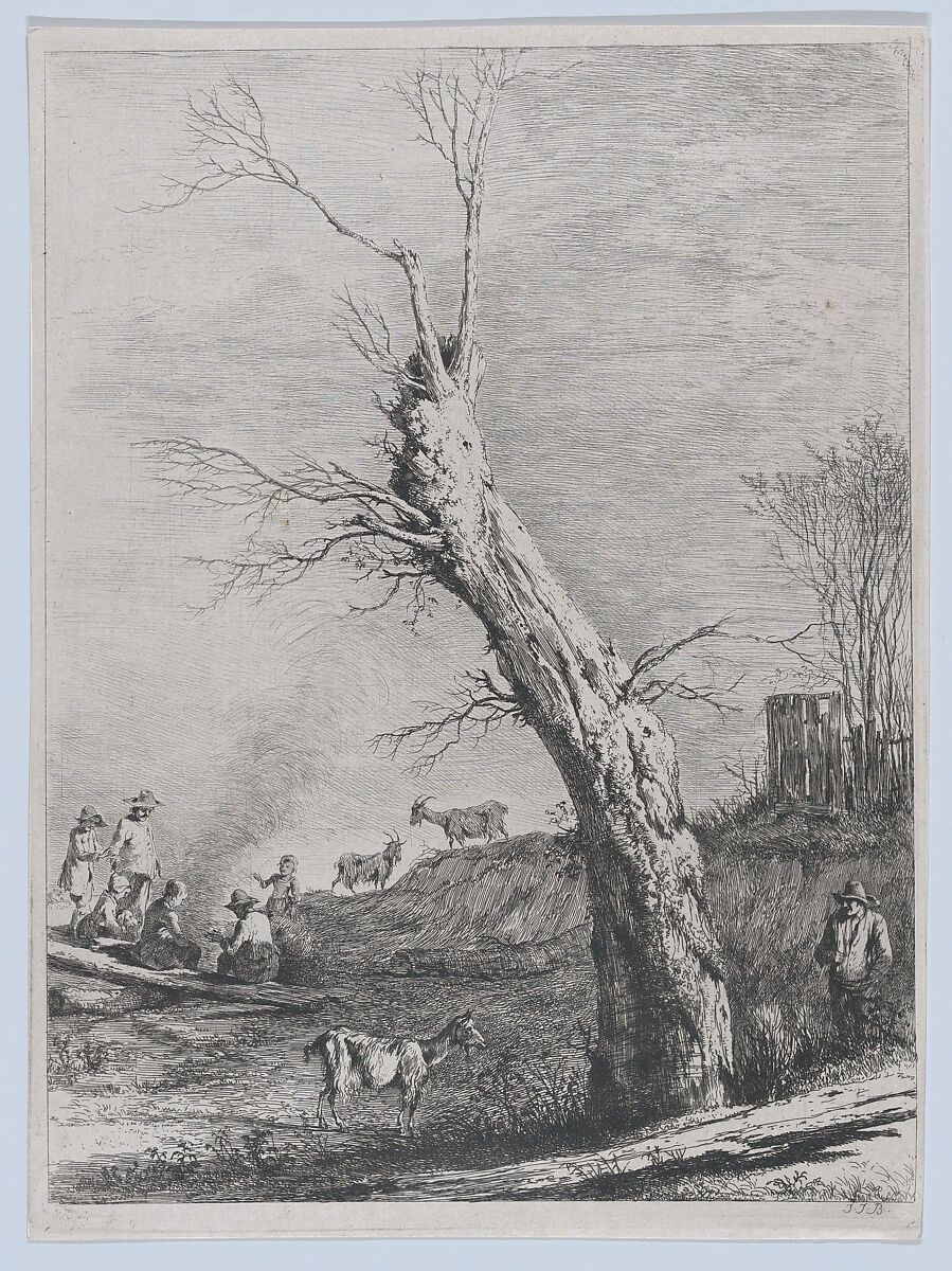Winter, after a drawing completed in Saint-Chamond, Jean Jacques de Boissieu (French, Lyons 1736–1810 Lyons), Etching; fourth state of four 