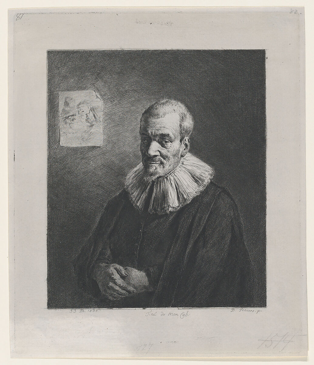 Portrait, after David Teniers the Younger, Jean Jacques de Boissieu (French, Lyons 1736–1810 Lyons), Etching, drypoint, and roulette; third state of three 