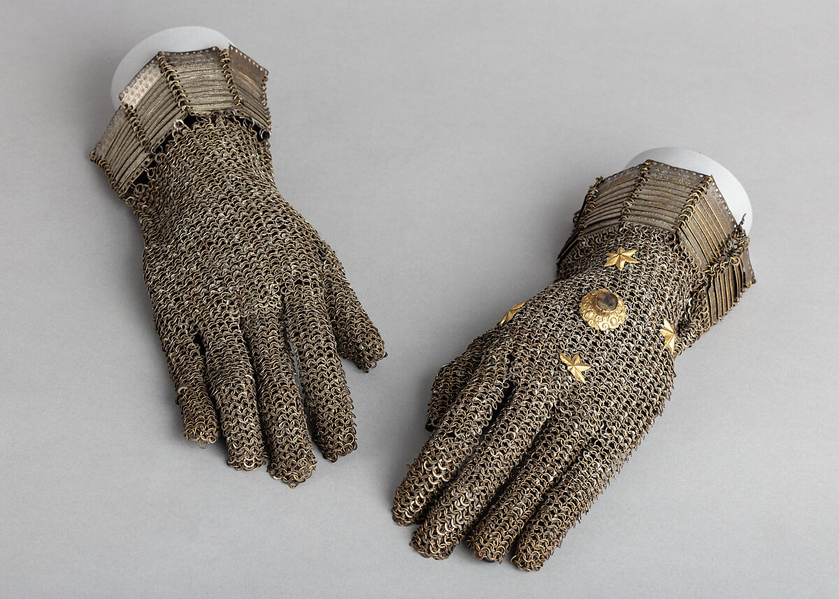 Gauntlets of Mail, Steel, gold, Hungarian