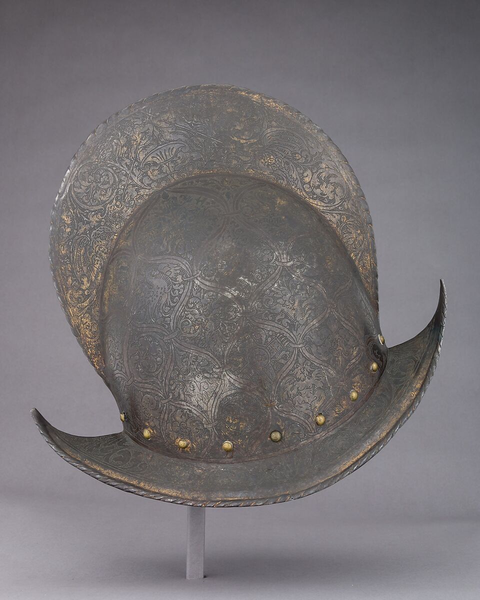 Morion, Steel, gold, brass, Italian