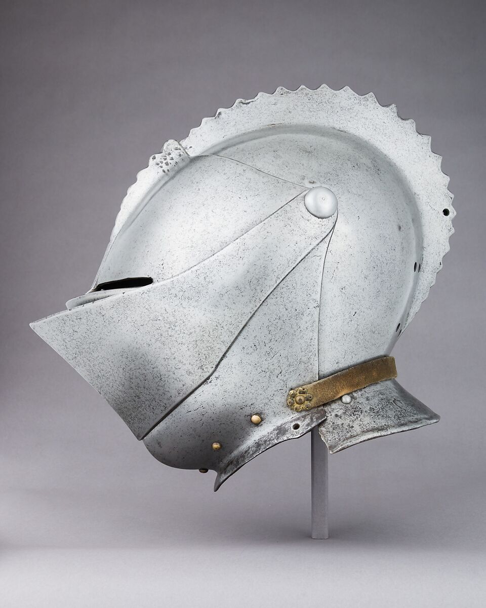 Close Helmet, Steel, leather, copper alloy, German