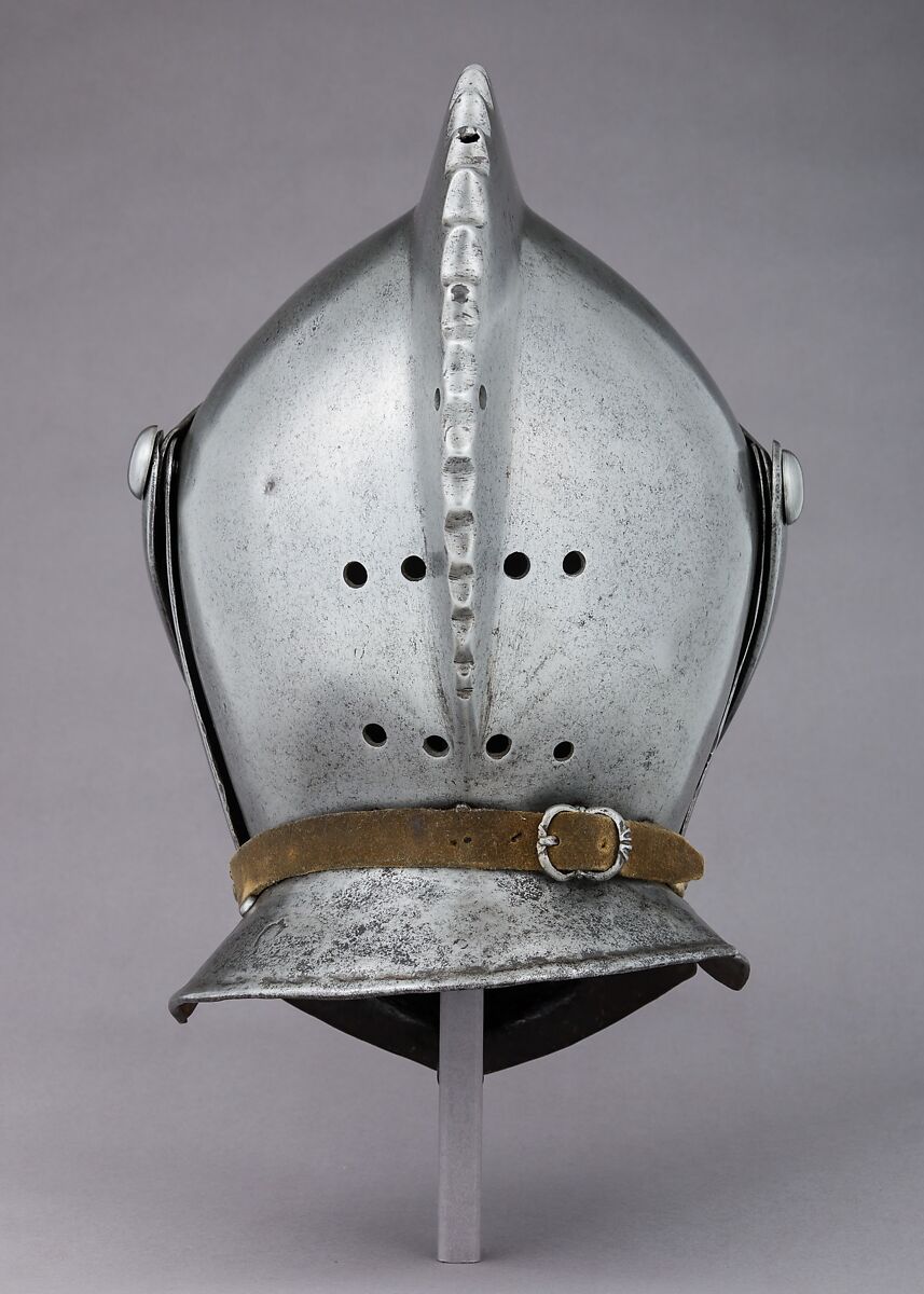 Close Helmet, Steel, leather, copper alloy, German