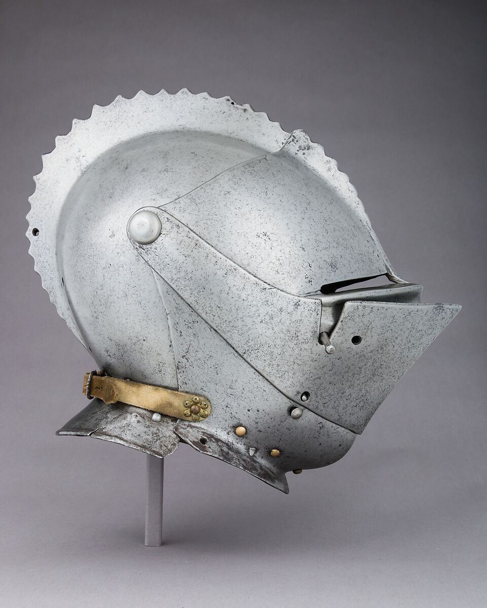 Close Helmet, Steel, leather, copper alloy, German