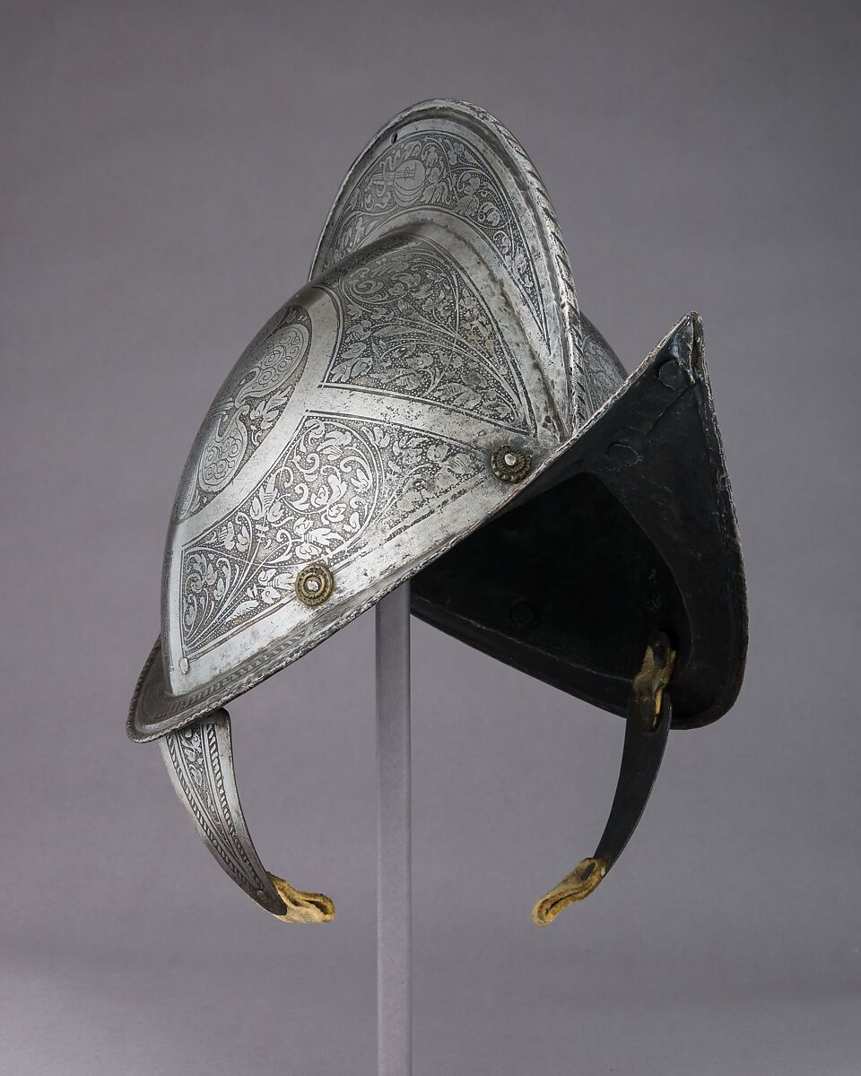 Morion, Steel, leather, brass, German 