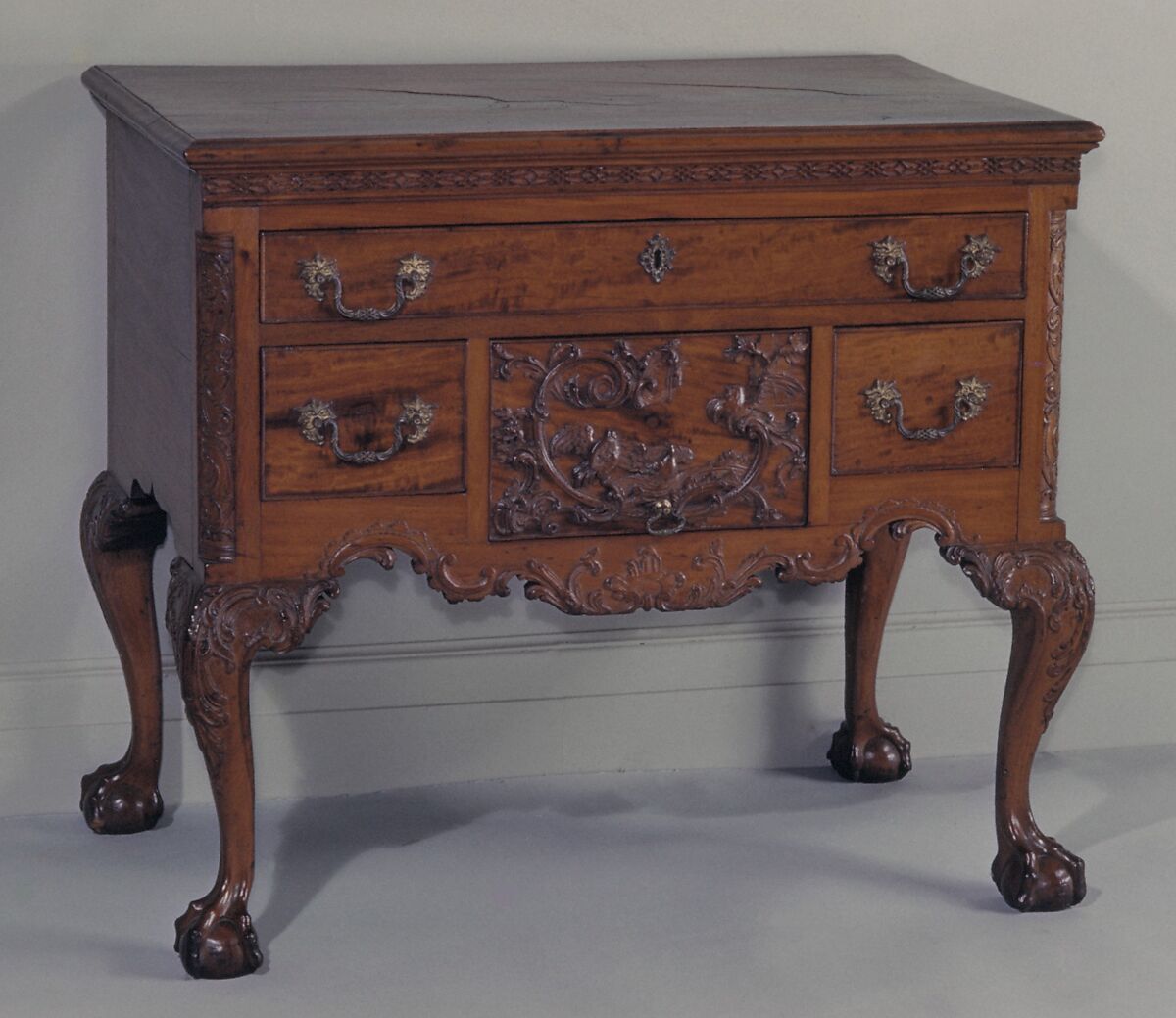 Dressing Table, Mahogany, mahogany veneer, tulip poplar, yellow
pine, white cedar, American