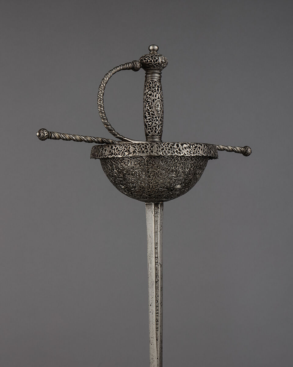 Cup-Hilted Rapier, Steel, Spanish