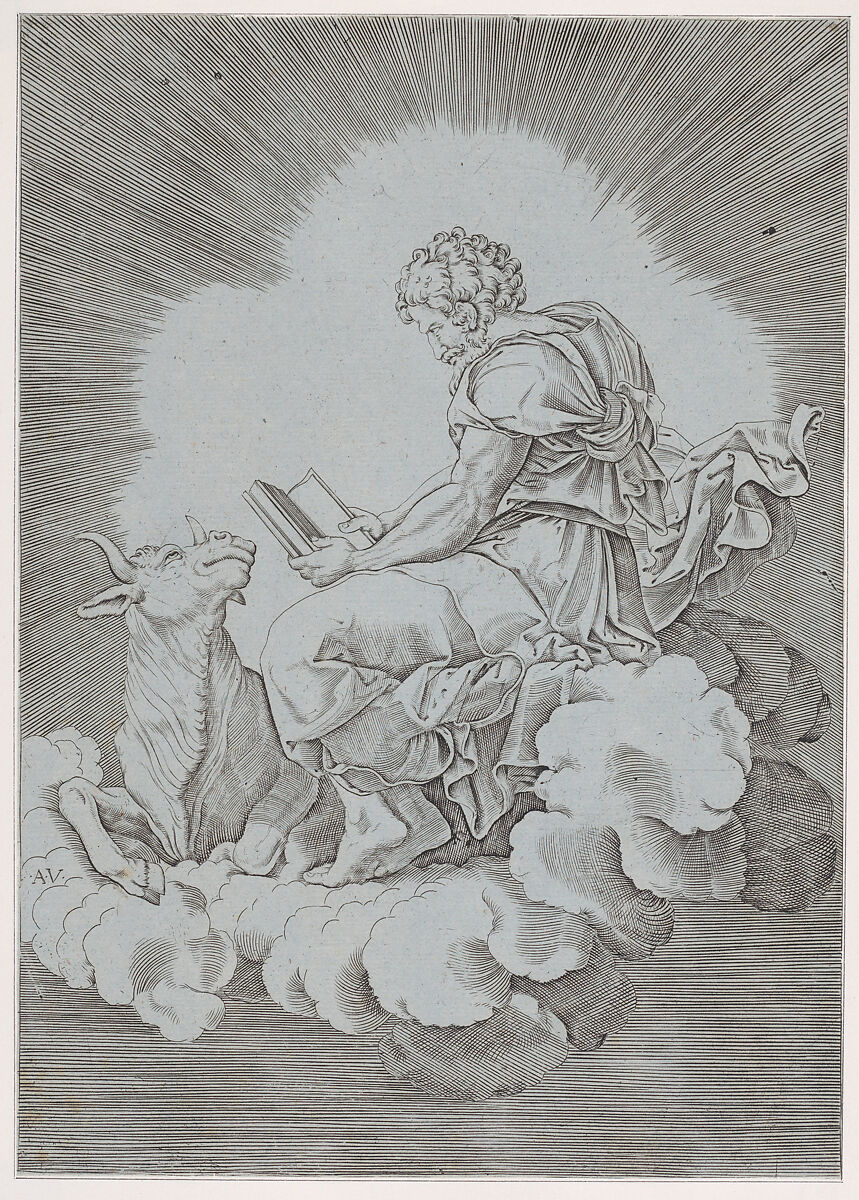 Saint Luke, Anonymous, Italian, 16th to early 17th century, Engraving 