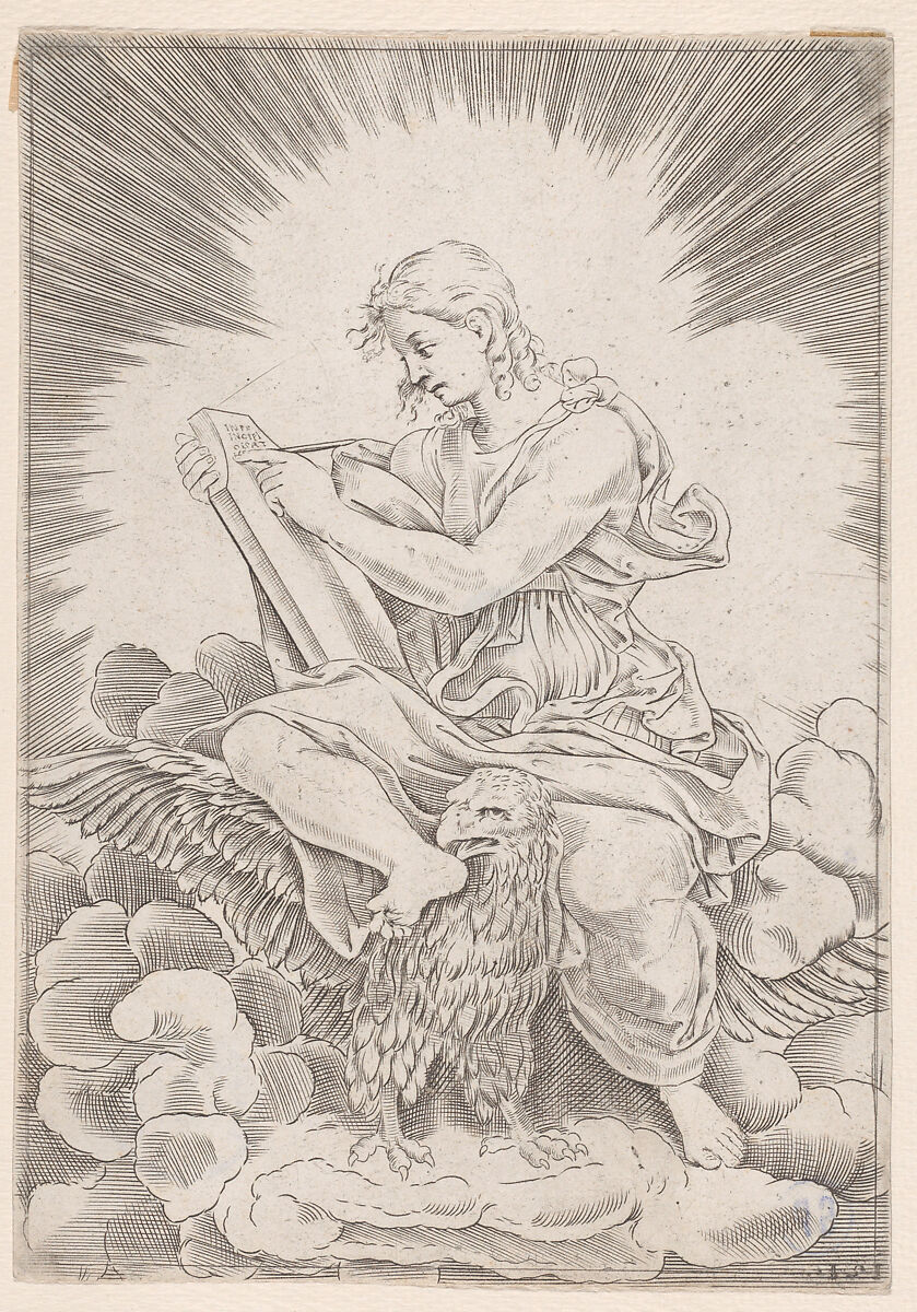 Saint John, Agostino Veneziano (Agostino dei Musi) (Italian, Venice ca. 1490–after 1536 Rome), Engraving 
