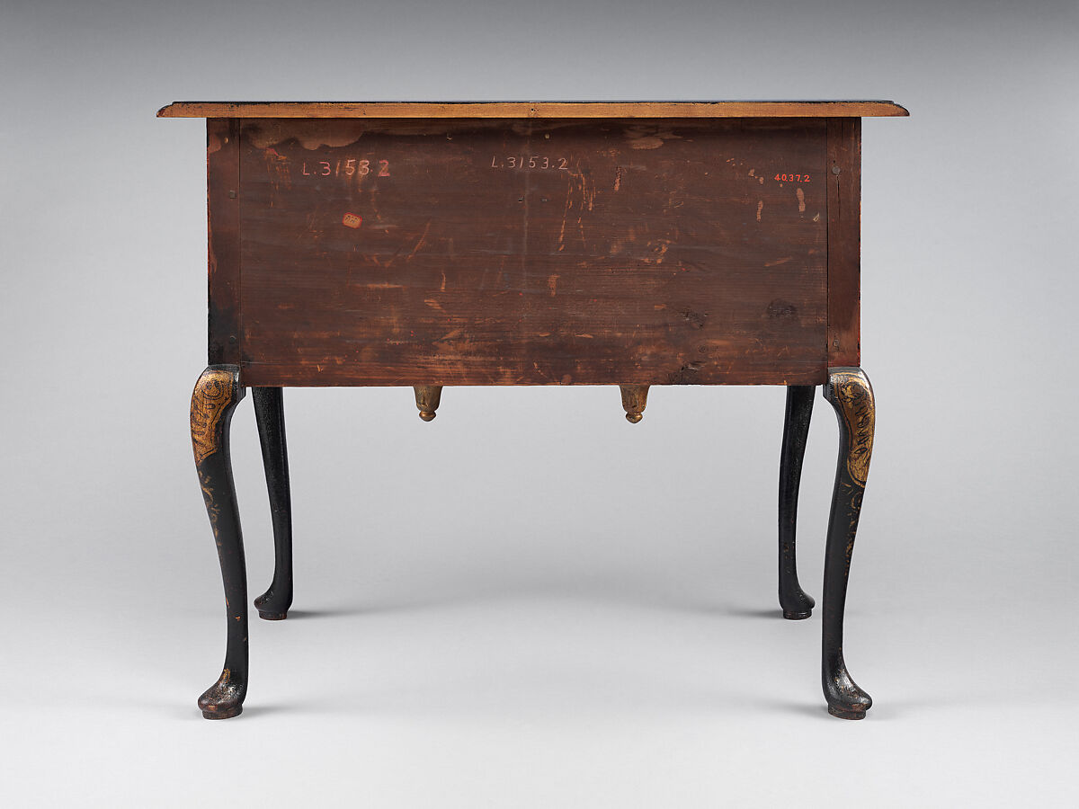 Dressing table, Japanned maple, japanned white pine, white pine, japanned birch; brass, American